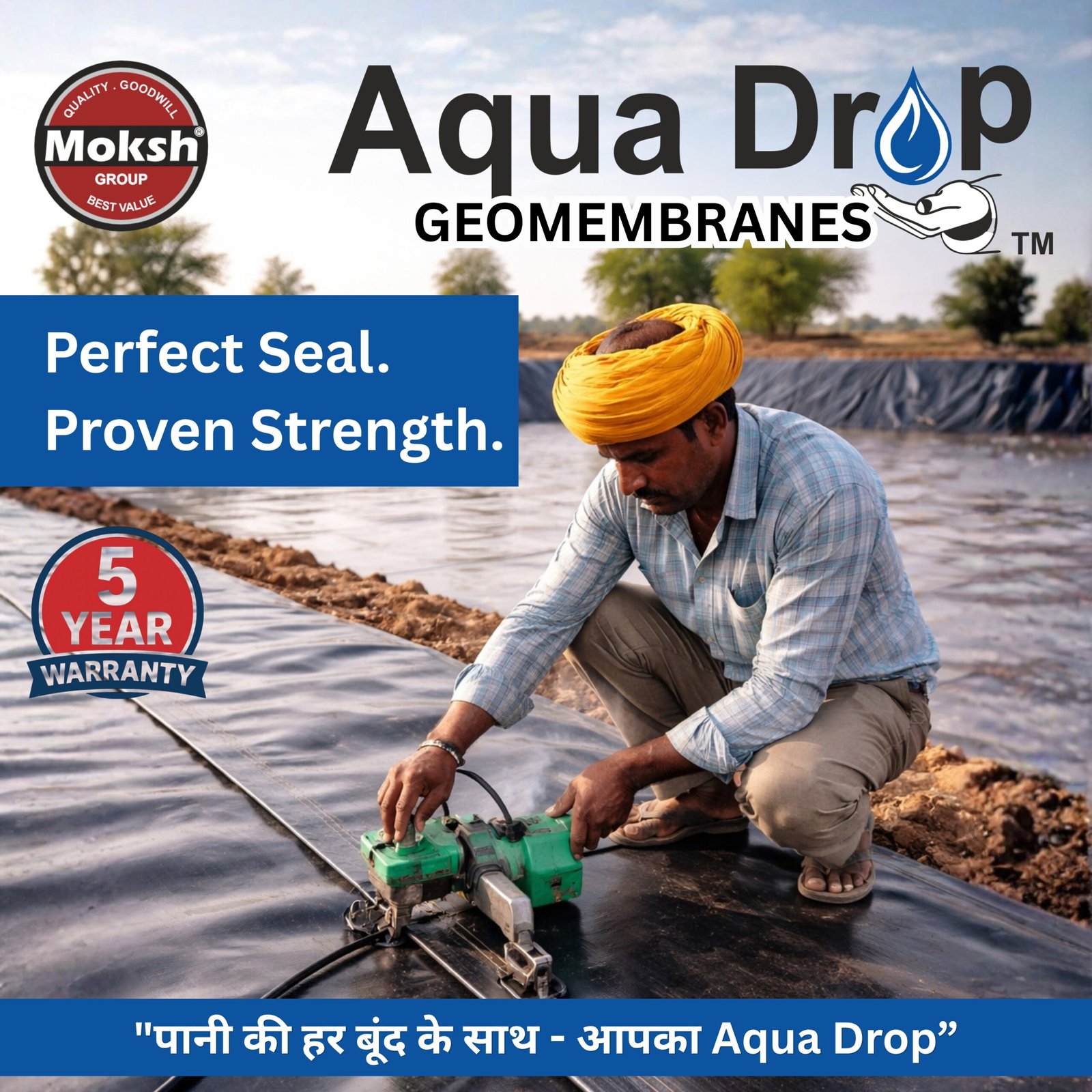 AQUA DROP - 300 Micron Pond Liner Fabric - Image 2